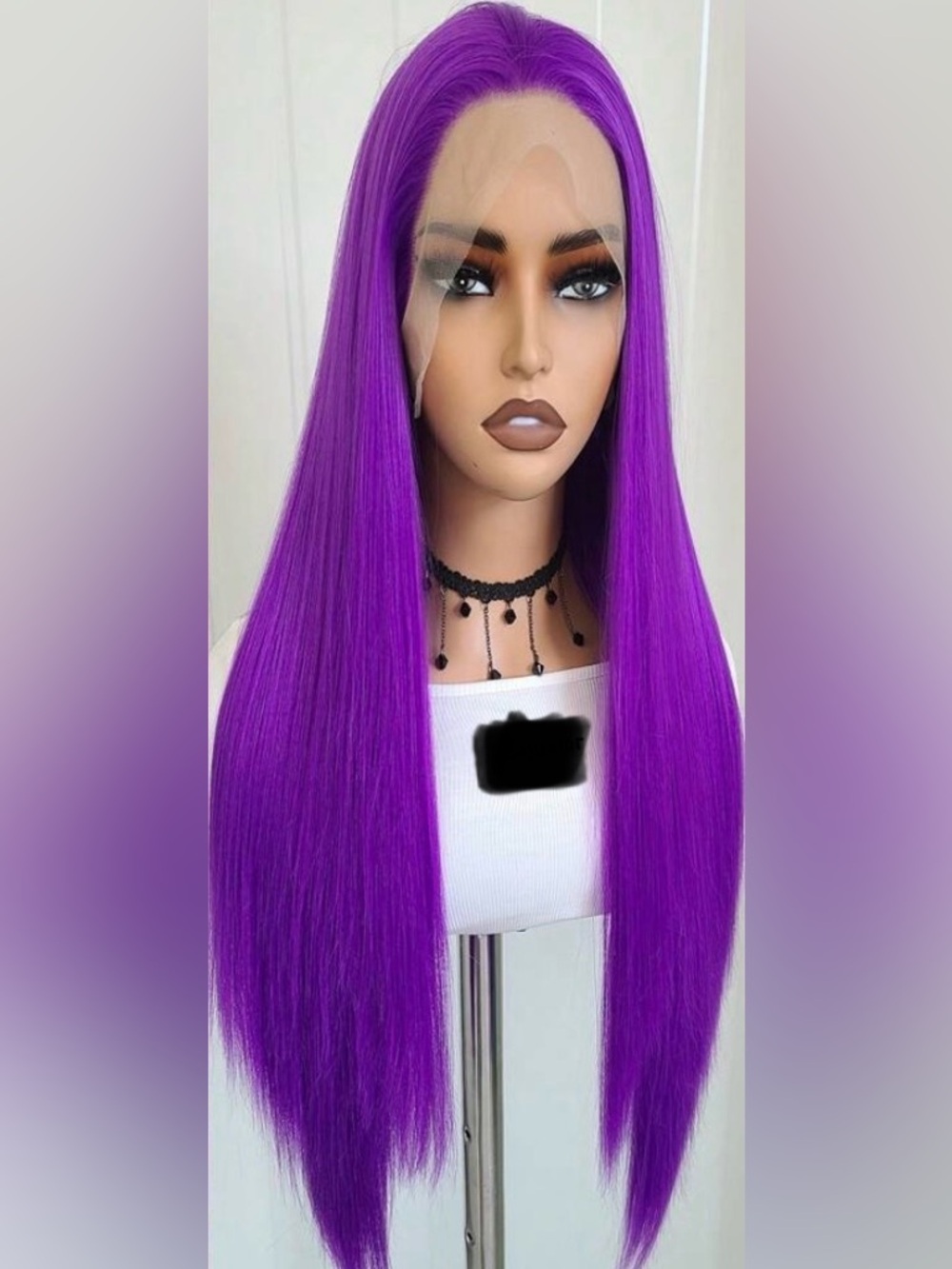 Vibrant Purple Straight Lace Front Wig - 26 inch -Unbranded Brand New
